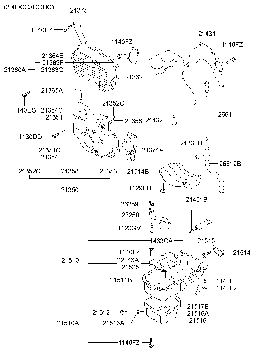 Belt Cover Oil Pan