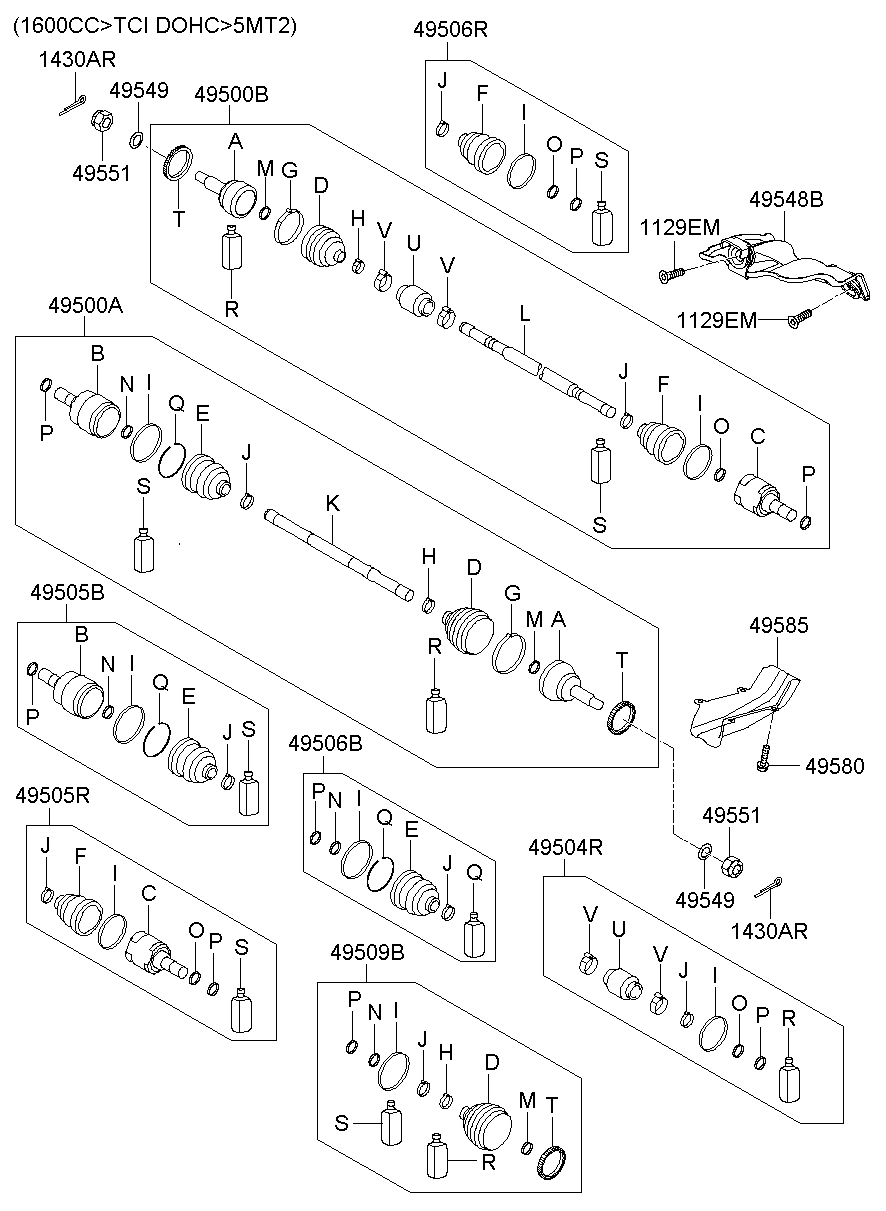 Eje de accionamiento