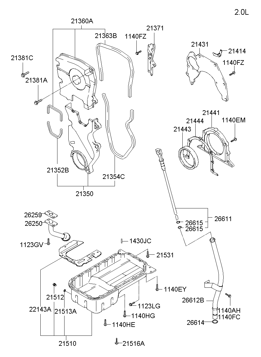 Belt Cover Oil Pan