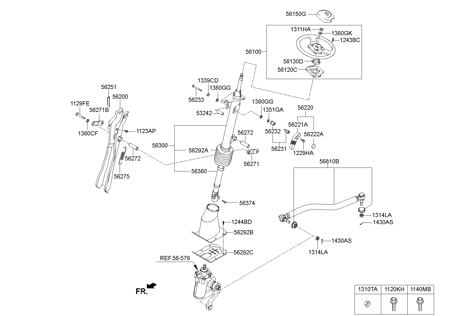 Steering Wheel Column Linkage