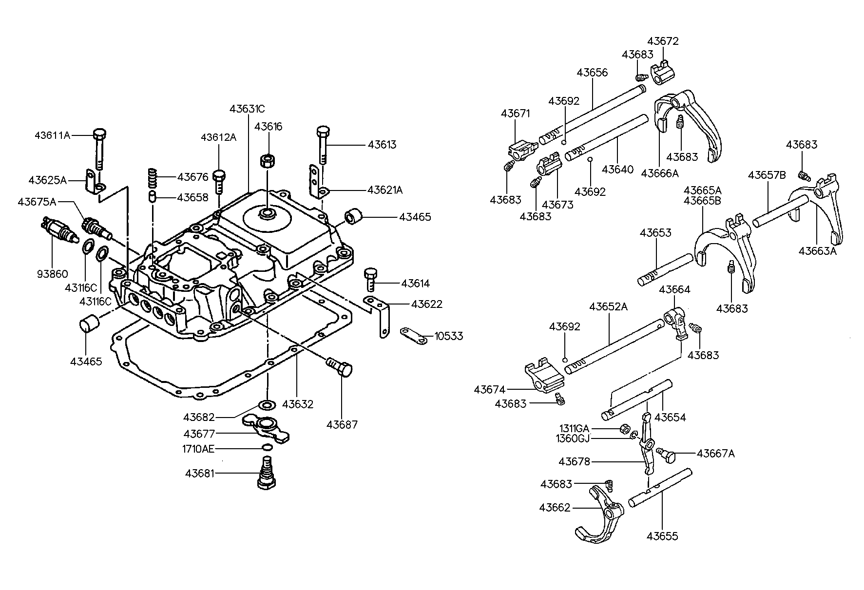Control de cambio de marcha inferior de la transmisión