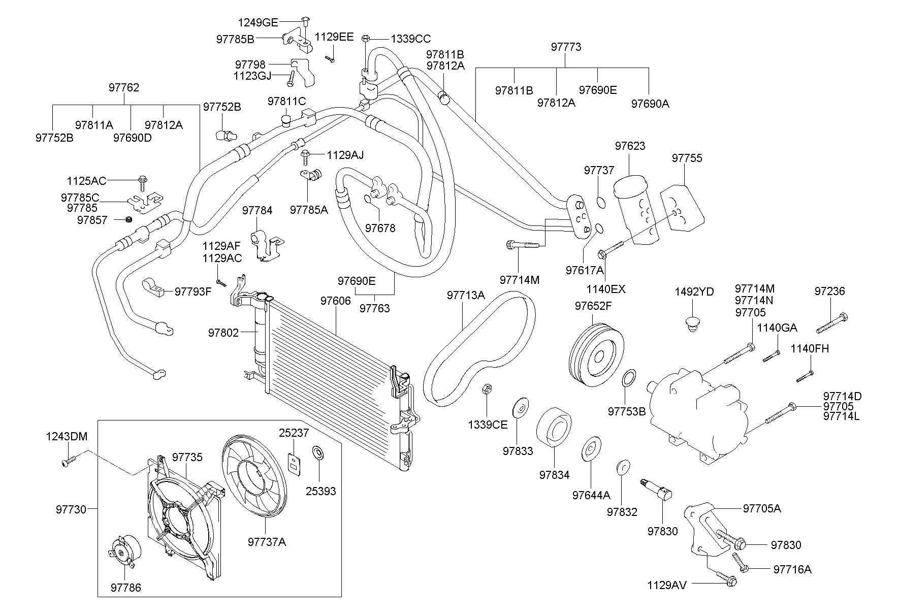 Aircon System Cooler Line