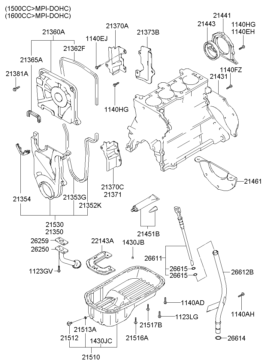 Belt Cover Oil Pan