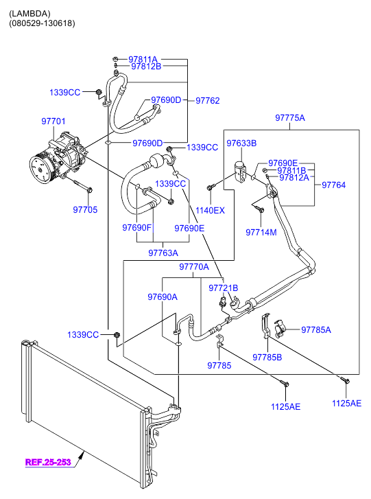 Aircon System Cooler Line