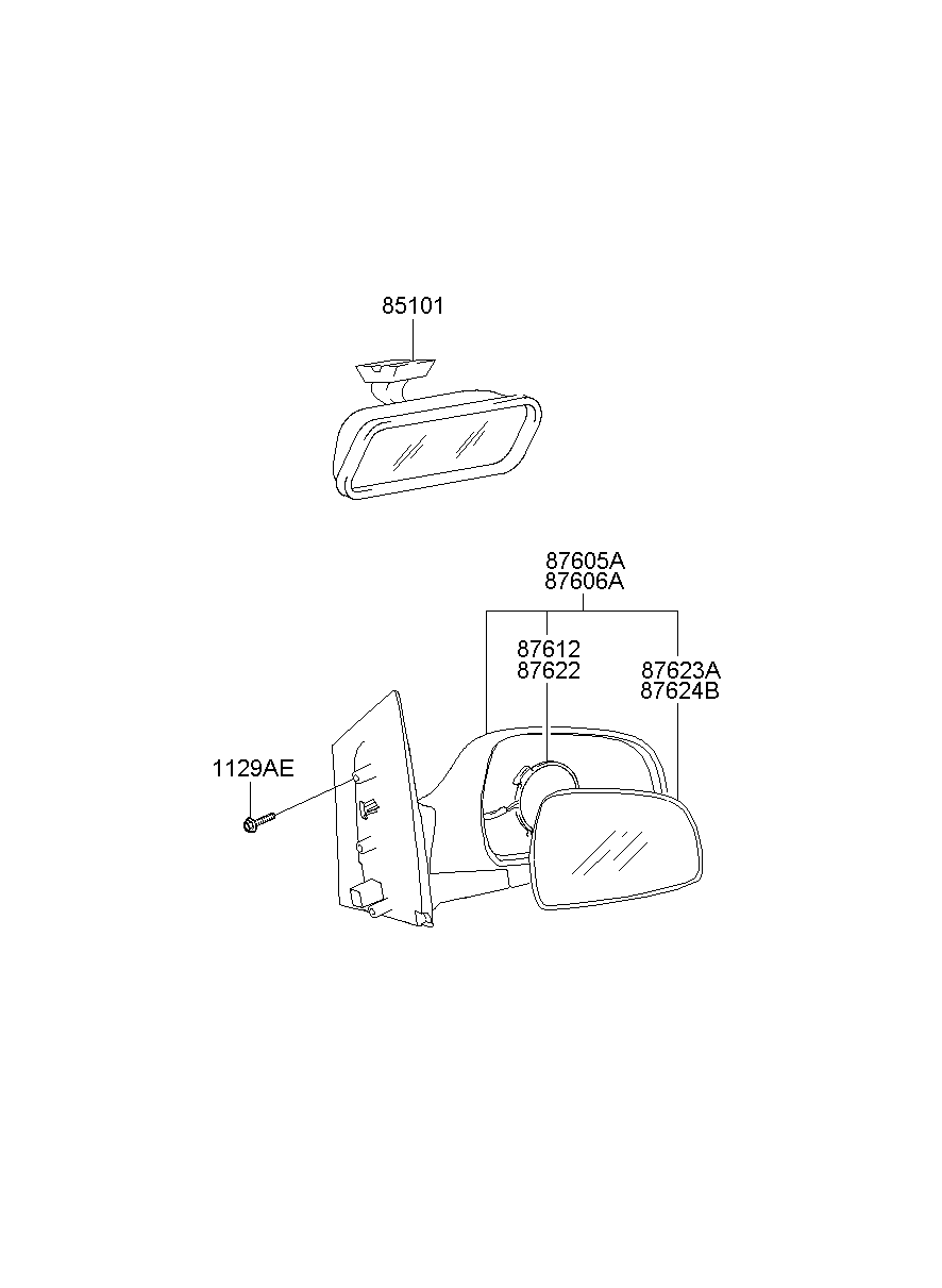 Mirror Outside Rear View