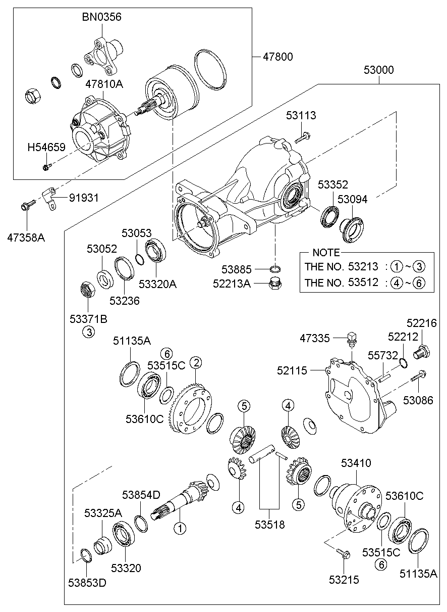Coupling & Differential Carrier Assembly