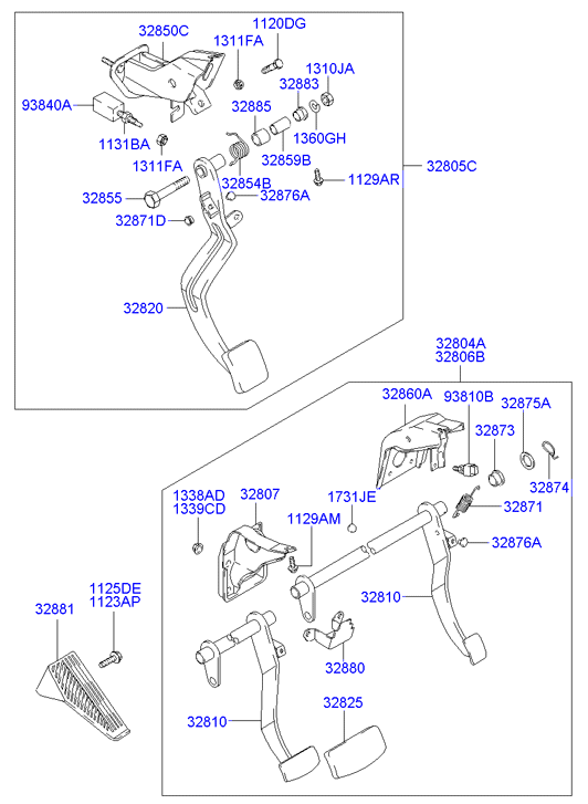 Clutch & Brake Pedal