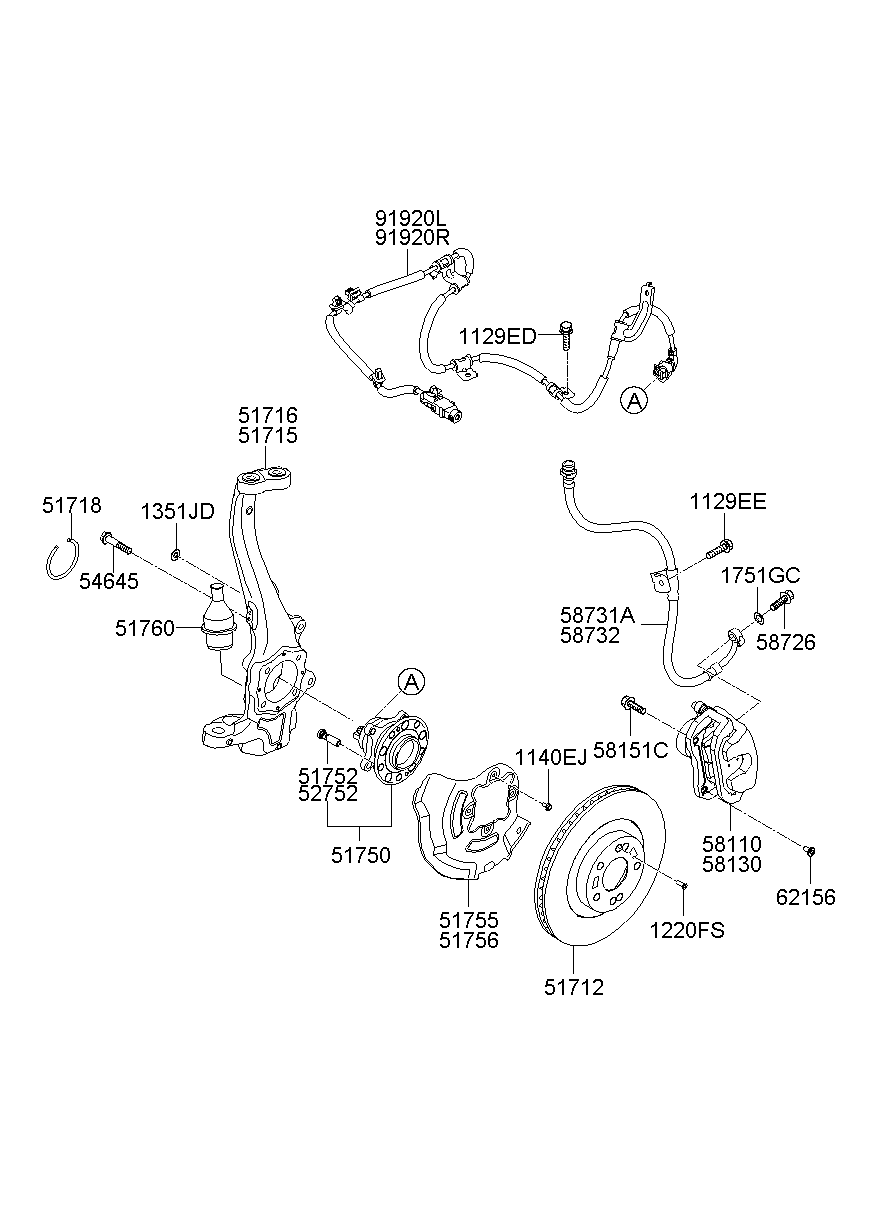 Front Axle Hub