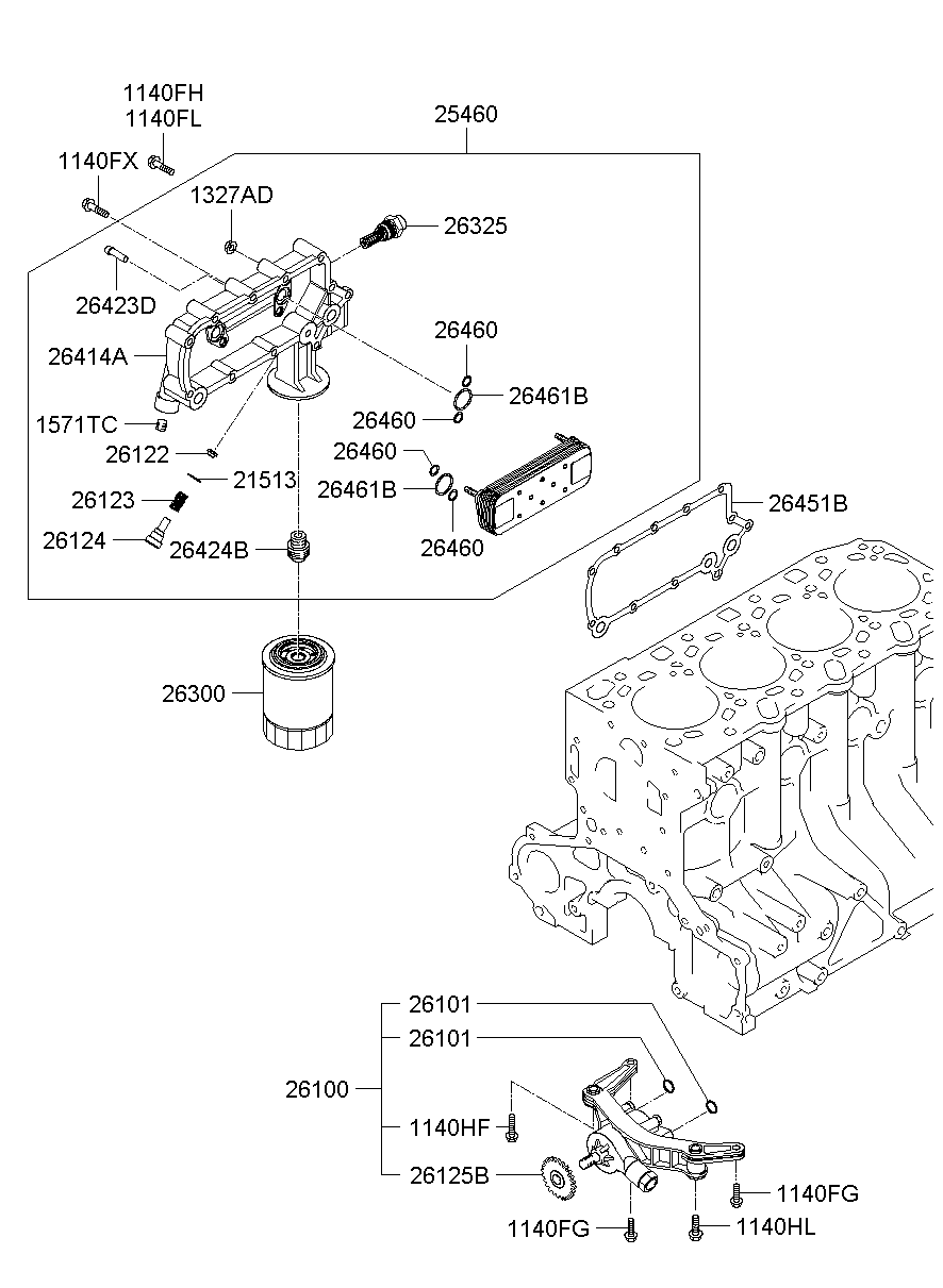 Front Case Oil Filter