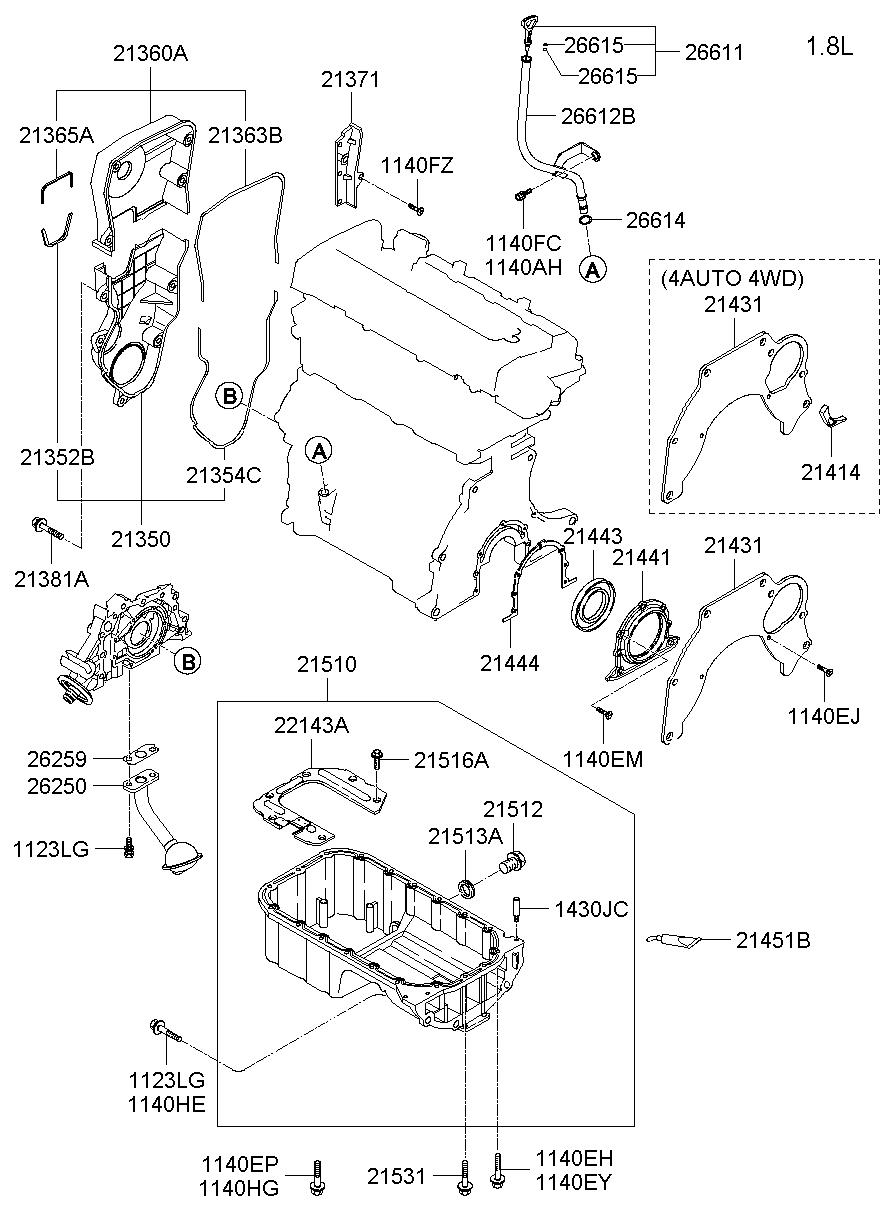 Belt Cover Oil Pan