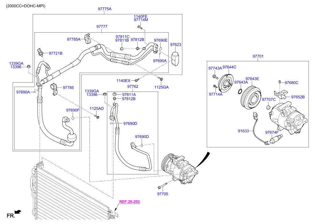 Aircon System Cooler Line