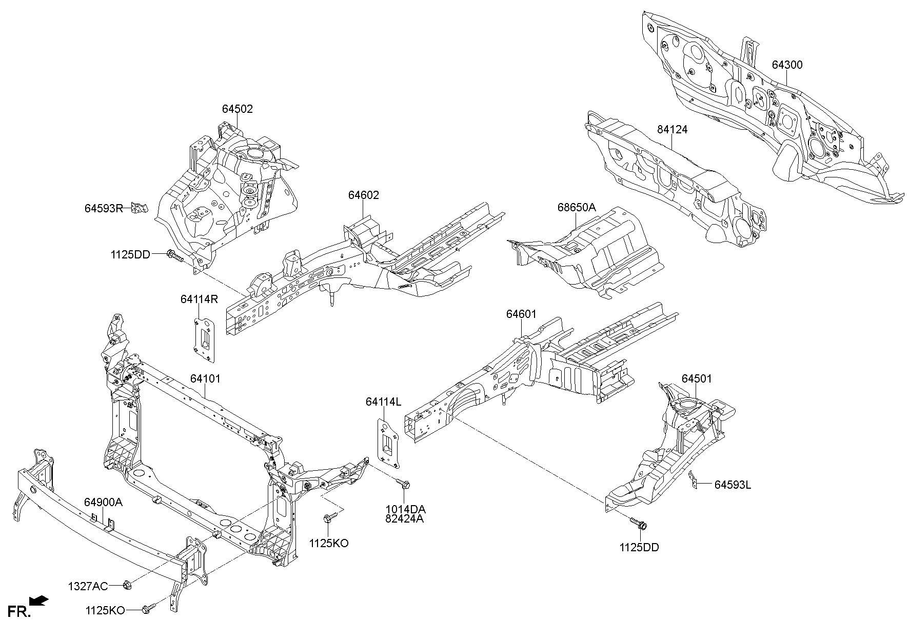 Fender Apron Radiator Support Panel