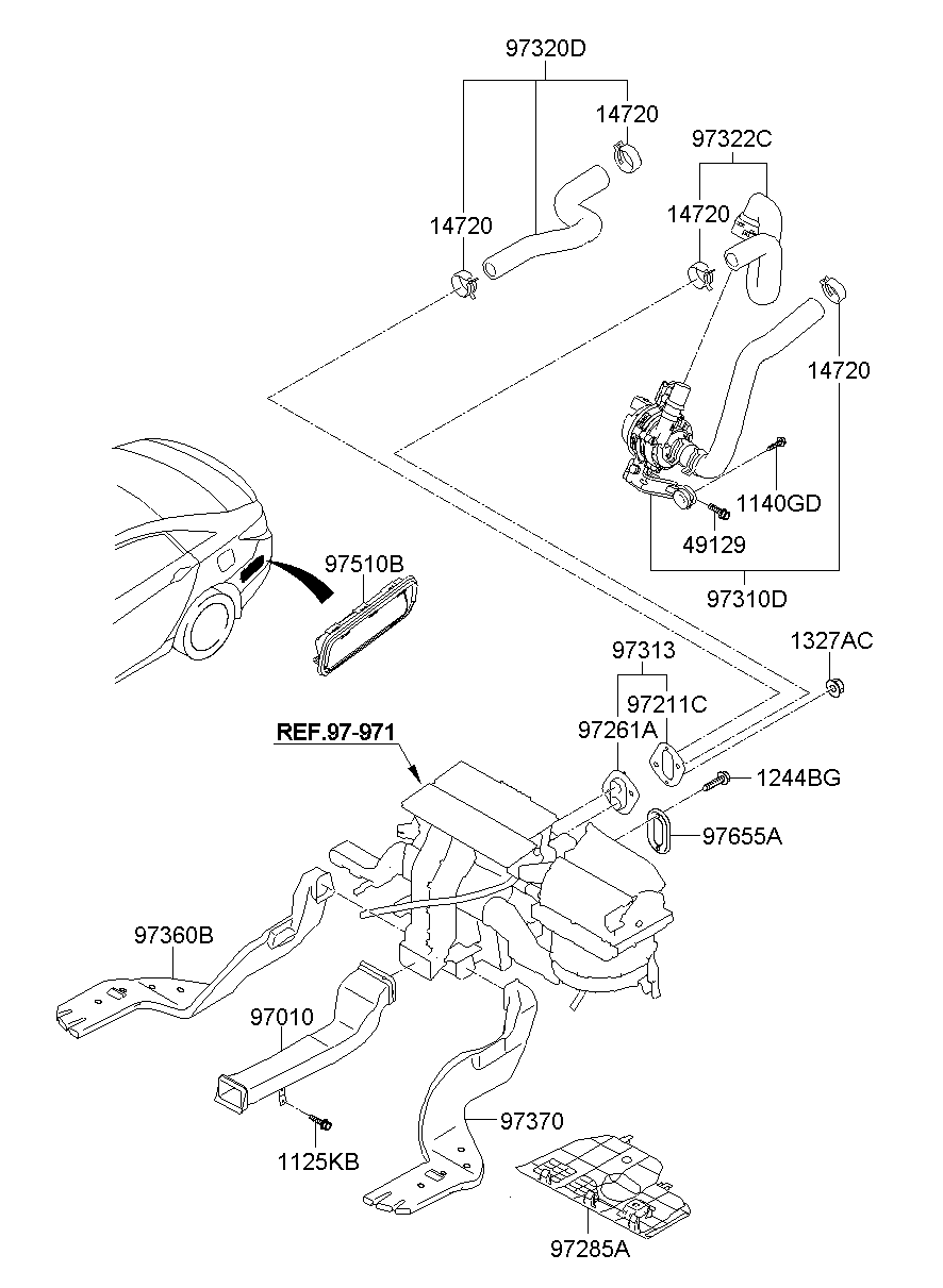 Manguera del conducto del sistema de calefacción