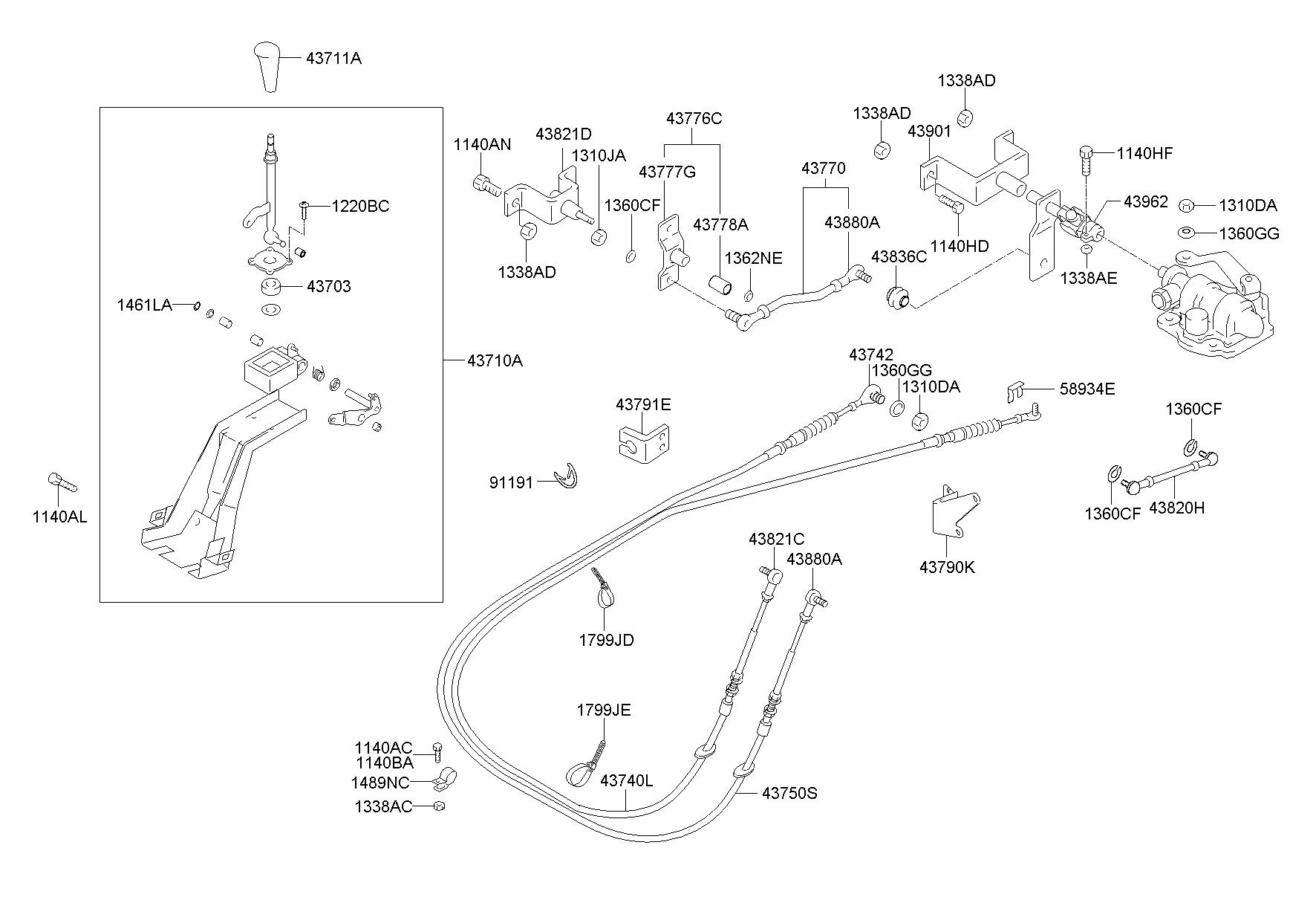 Transmission Gear Shift Linkage