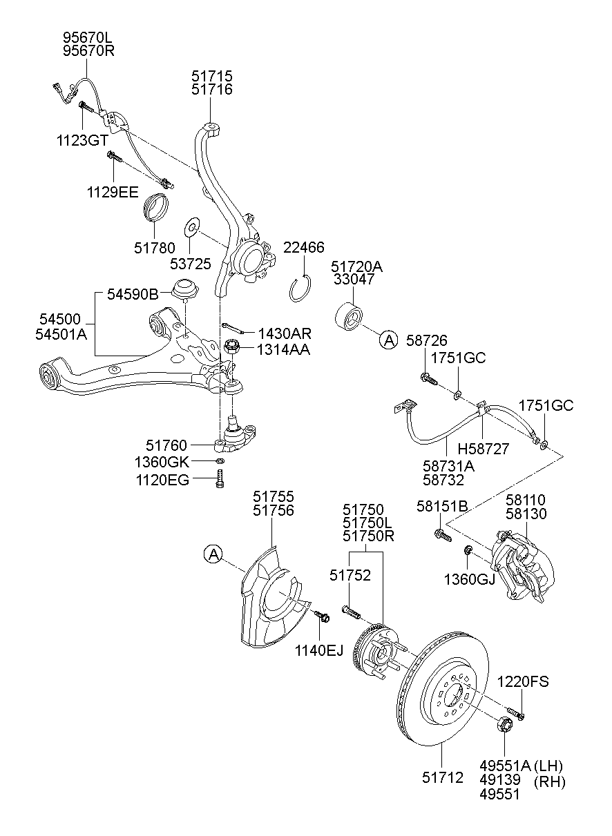 Front Axle Hub & Drive Shaft