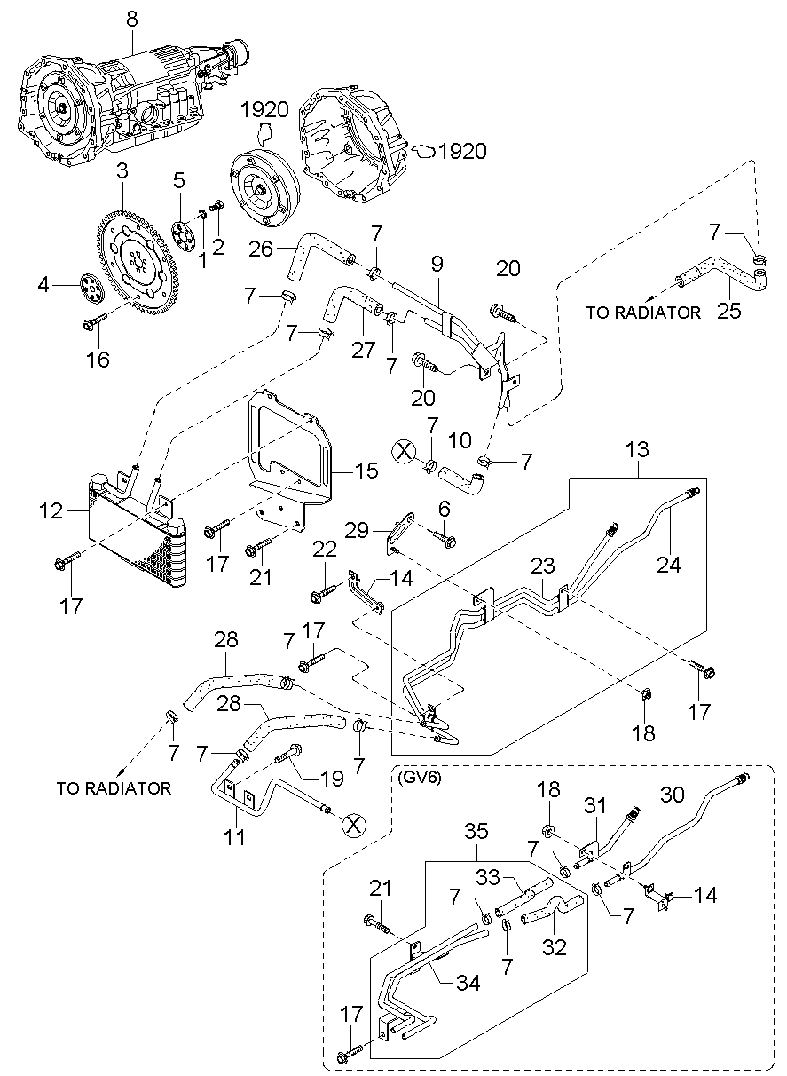 Torque Converter Oil Pump Piping