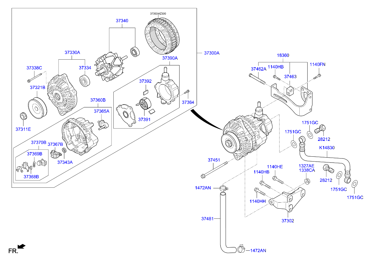 37331-42001 Bearing-Front Kia | YoshiParts