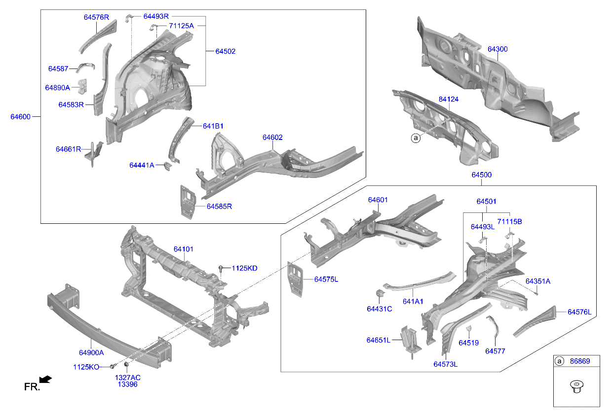 Fender Apron Radiator Support Panel