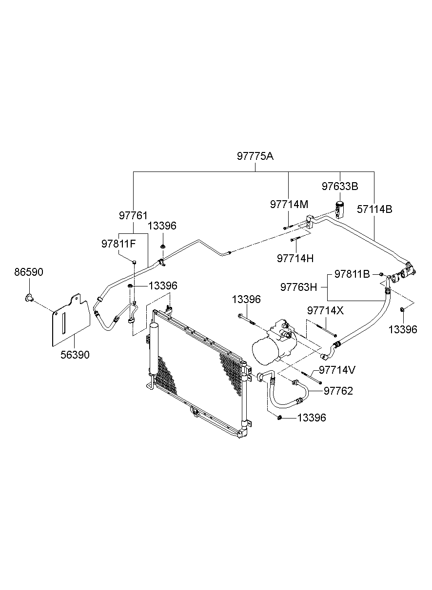 Aircon System Cooler Line