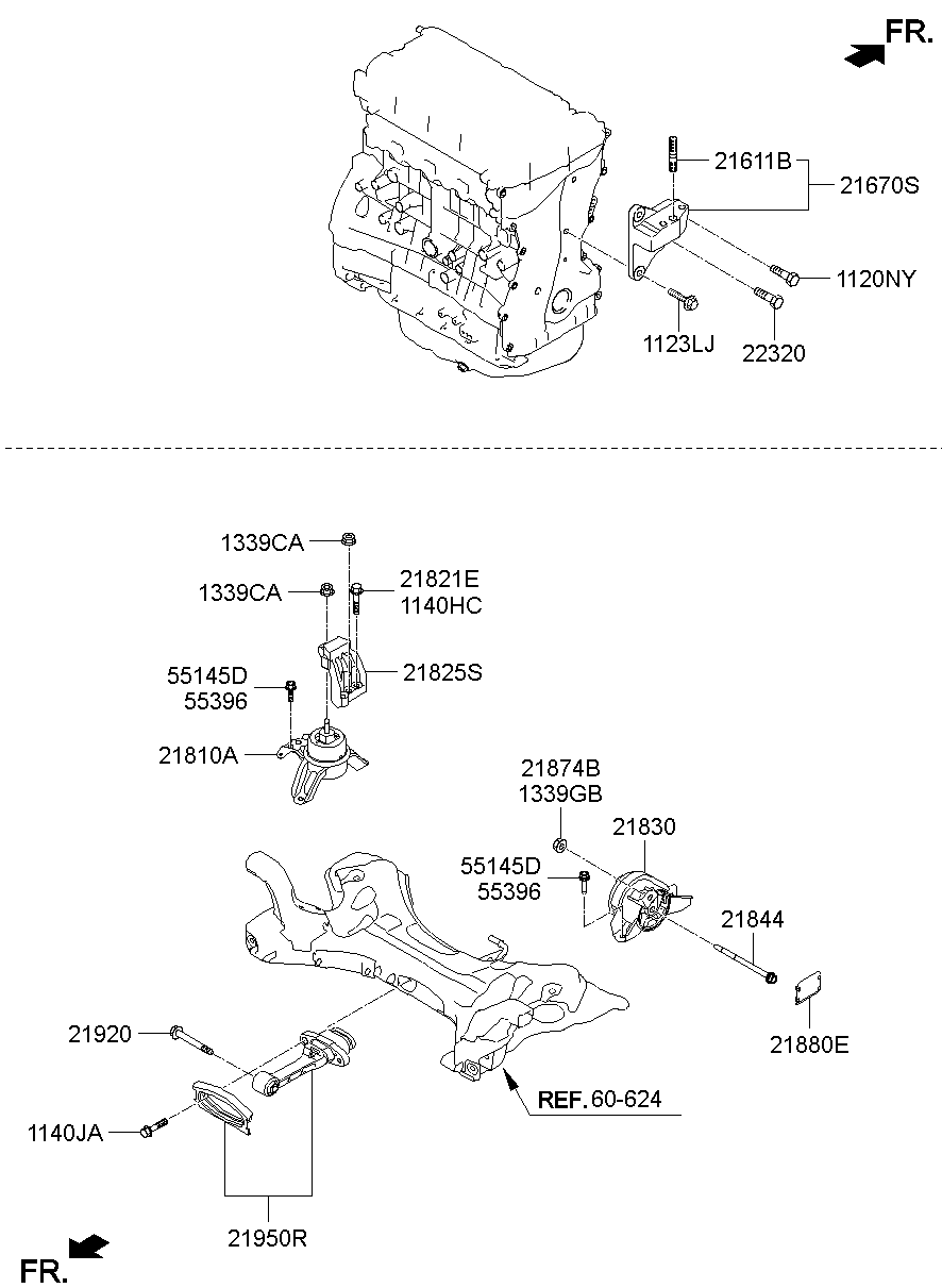 Montaje del transeje del motor