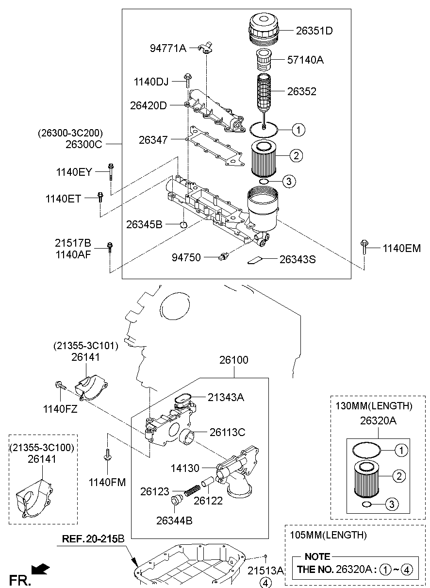 Front Case Oil Filter