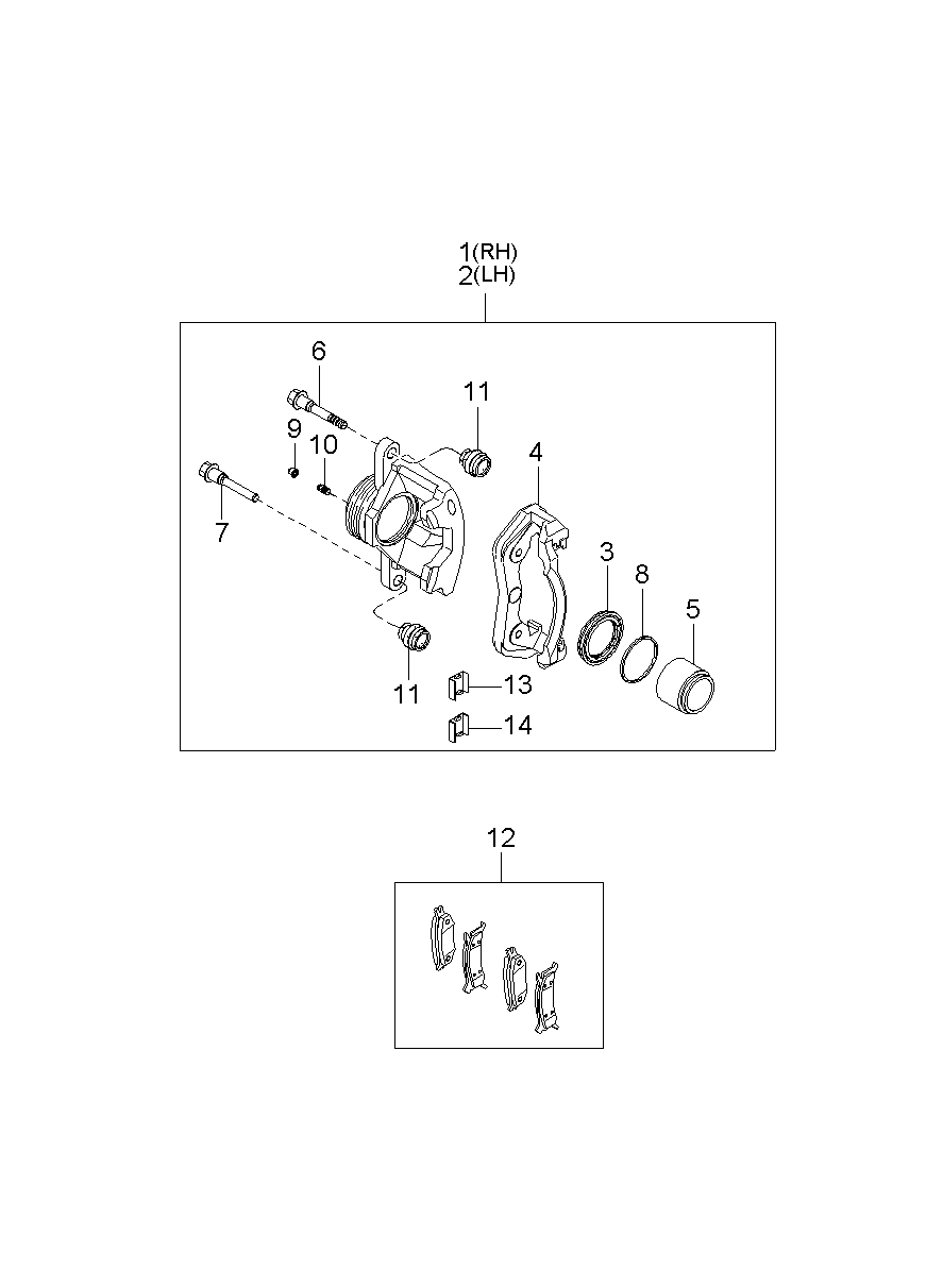 Mecanismo de freno delantero