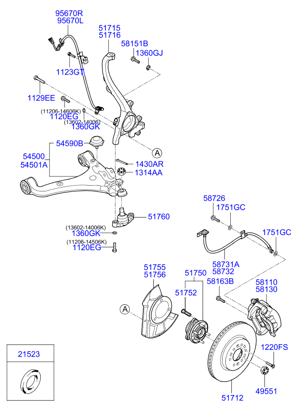 Front Axle Hub & Drive Shaft