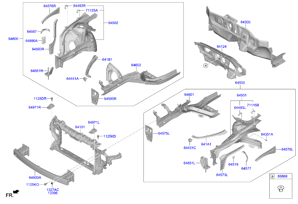 Fender Apron Radiator Support Panel