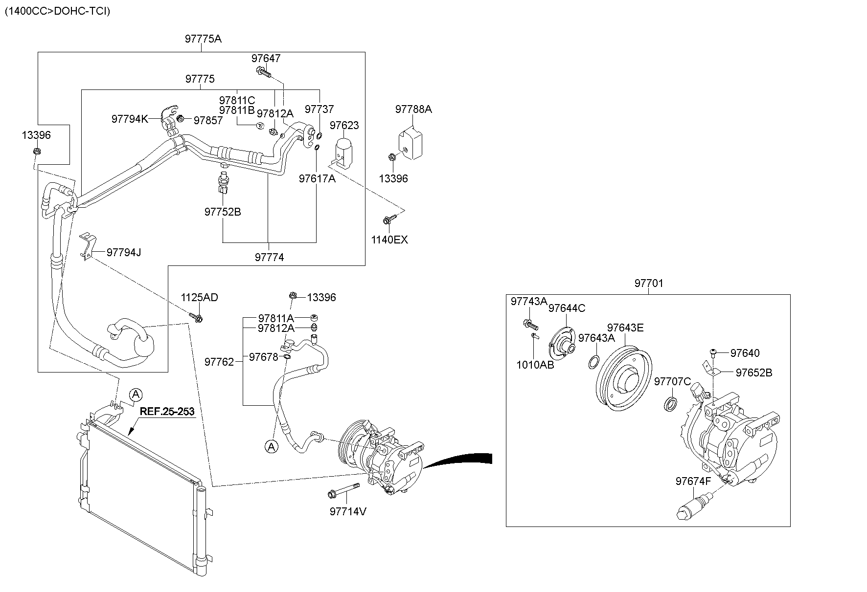 Aircon System Cooler Line