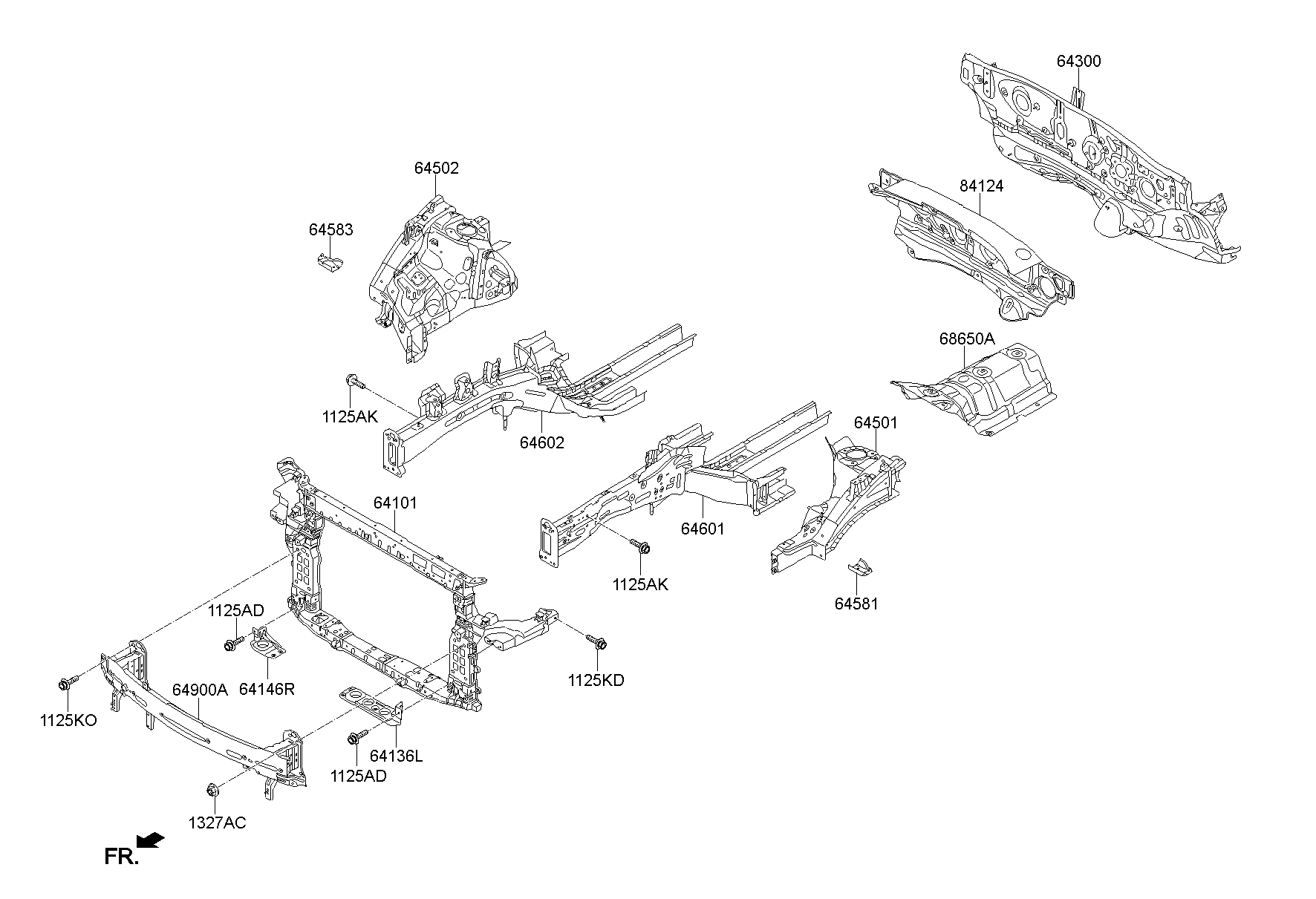 Fender Apron Radiator Support Panel