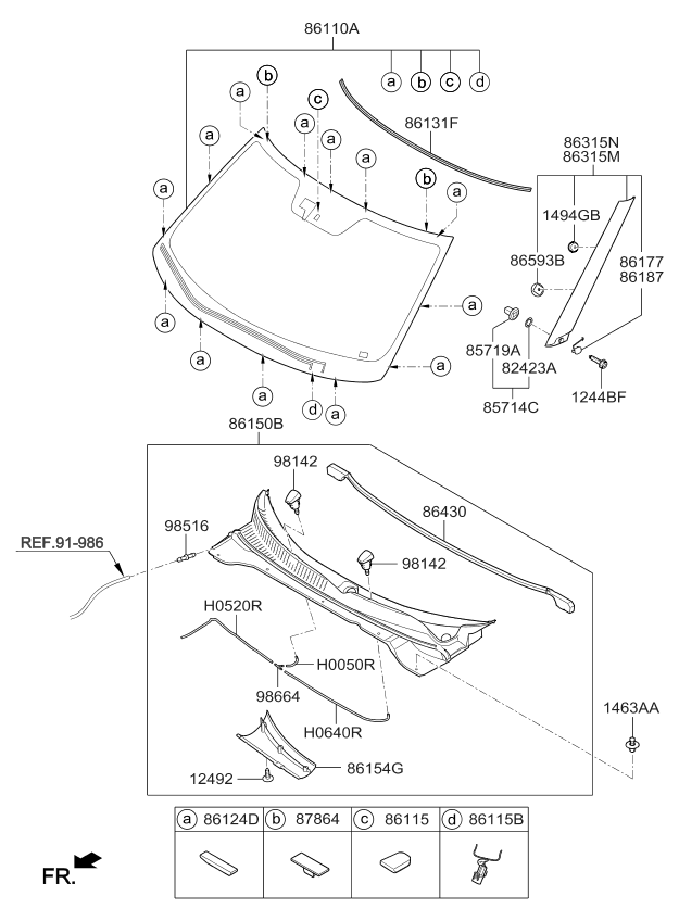 Vidrio del parabrisas