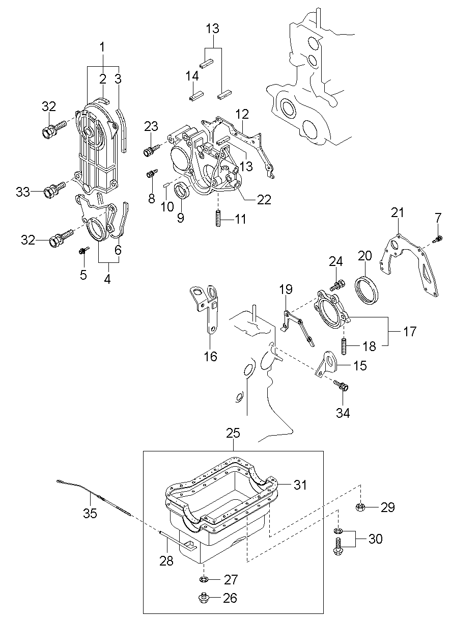 Oil Pan & Timing Cover