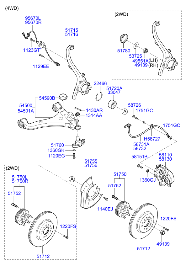 Front Axle Hub & Drive Shaft
