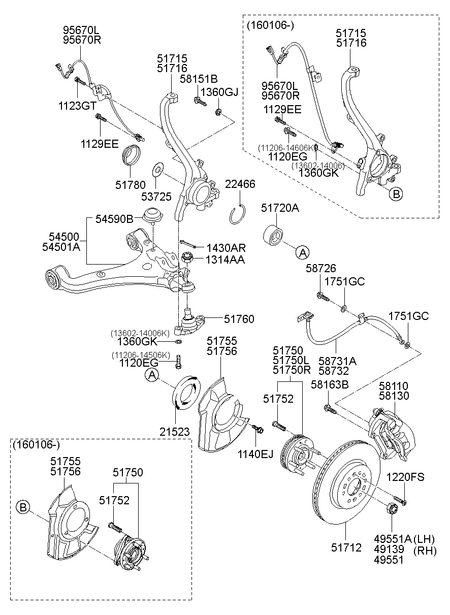 Front Axle Hub & Drive Shaft