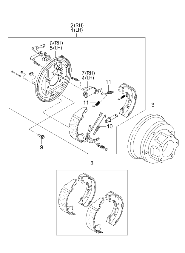 Freno de rueda trasera