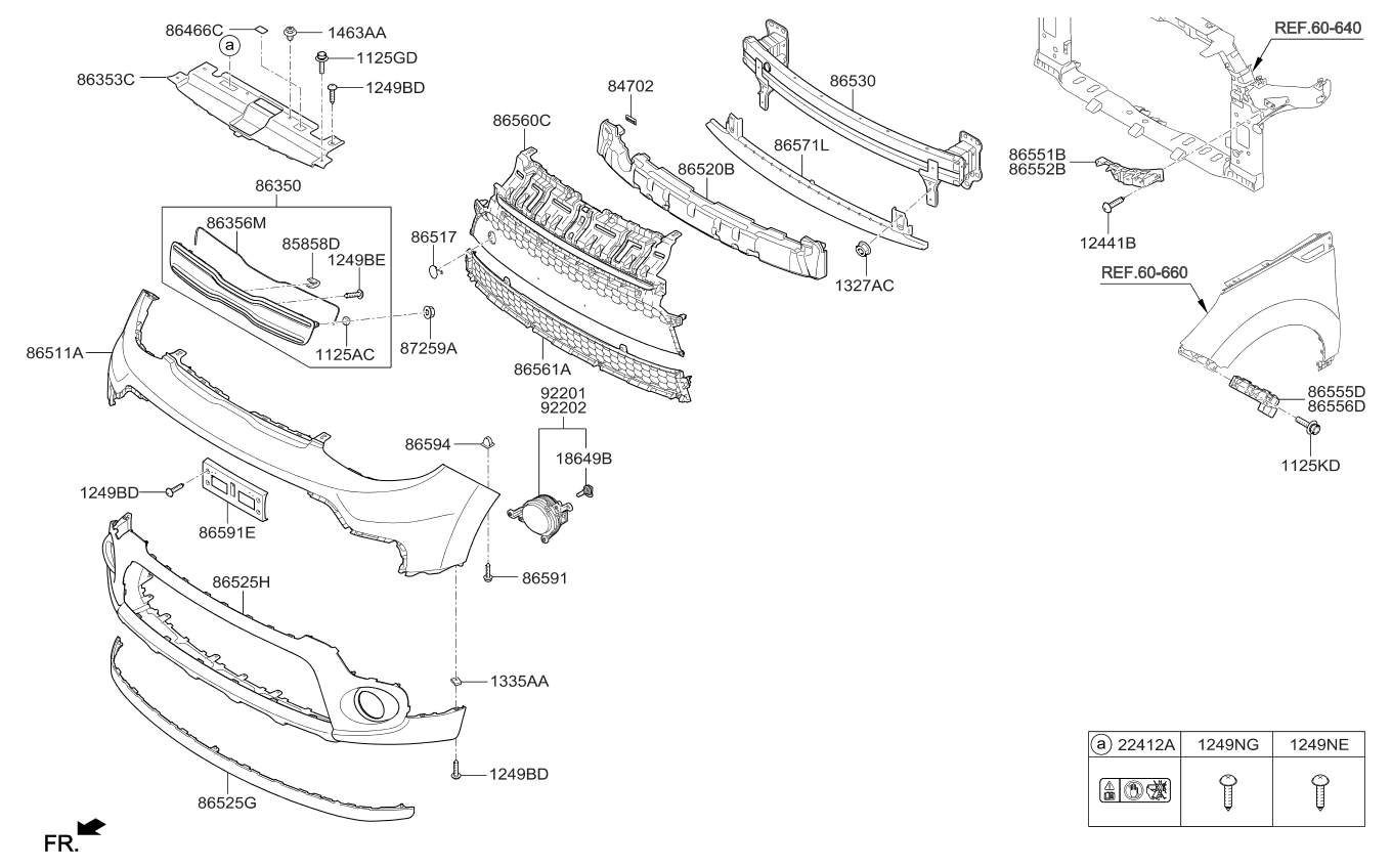 86591-B2000 Stiffner-Fr Bpr Lwr Kia | YoshiParts