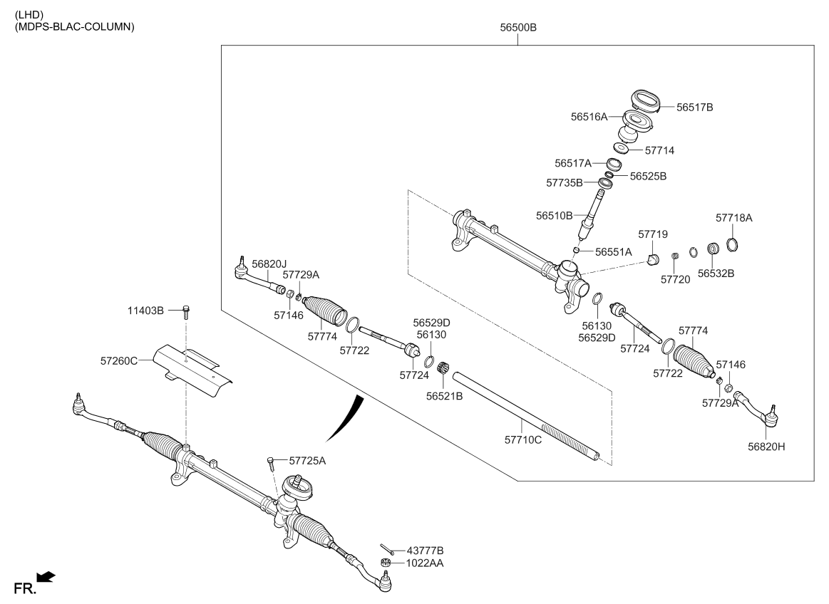Caja de cambios de dirección asistida