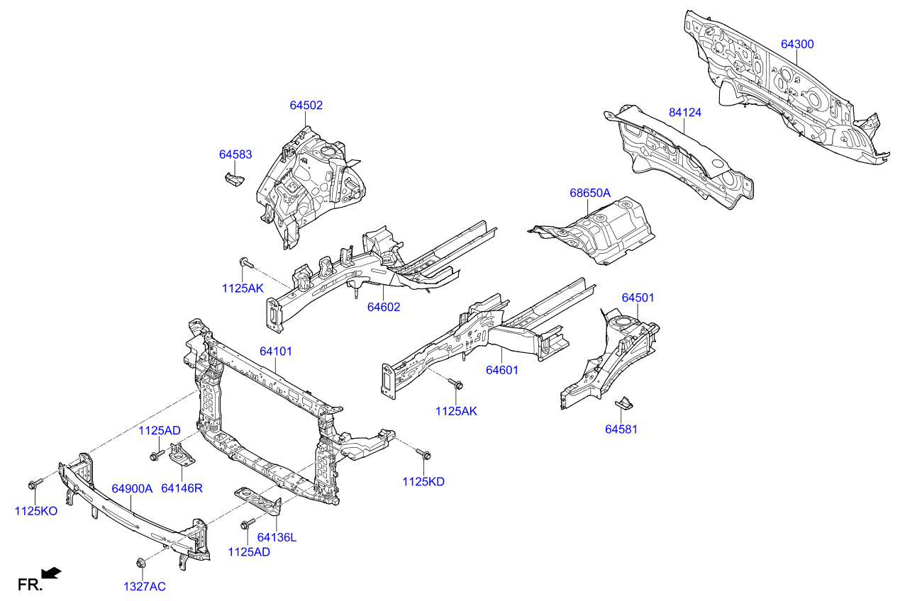 Fender Apron Radiator Support Panel