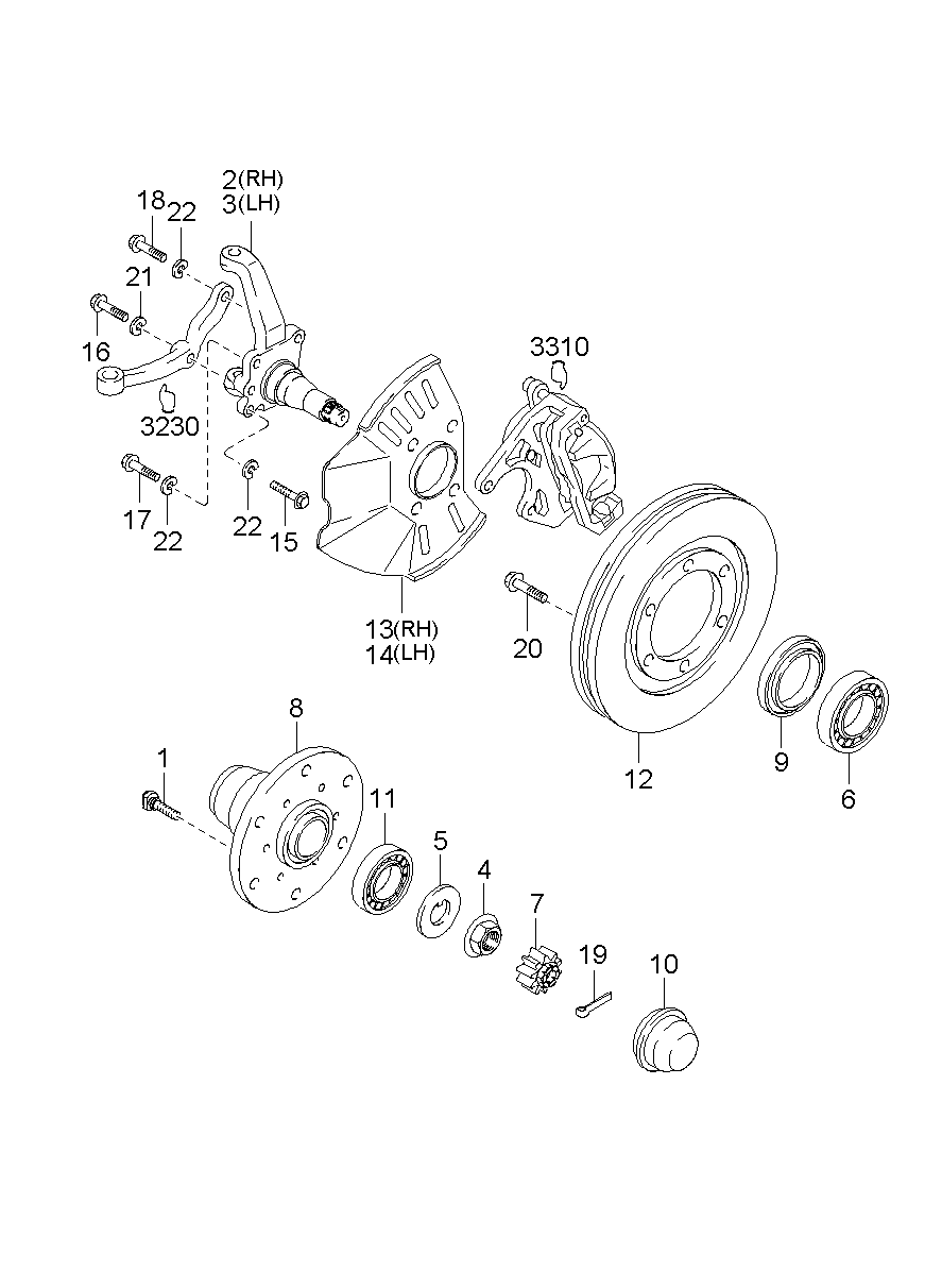 Front Axle & Brake Mechanism