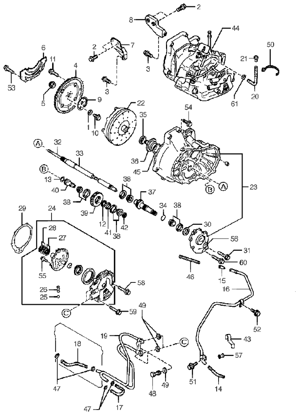 Torque Converter Oil Pump Piping