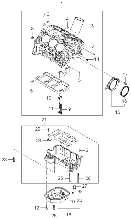 Cylinder Block & Oil Pan