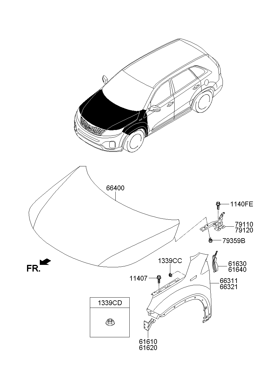 Fender & Hood Panel