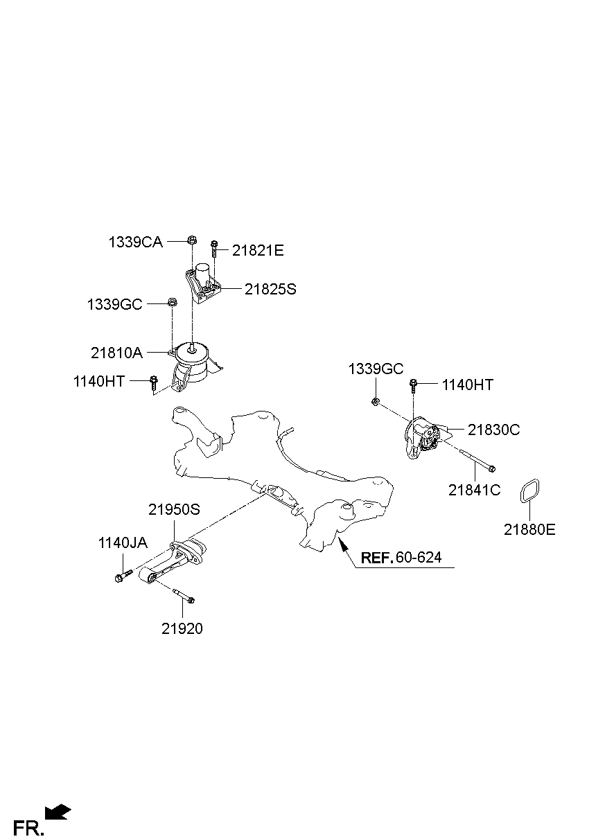 Montaje del transeje del motor