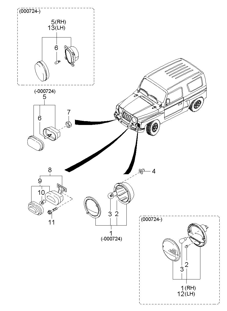 Front Combination Side Turn Signal Lamp
