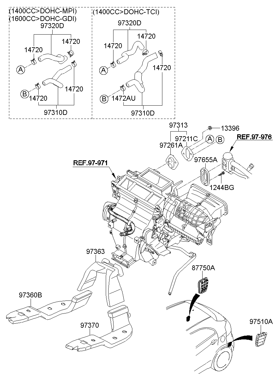 Manguera del conducto del sistema de calefacción