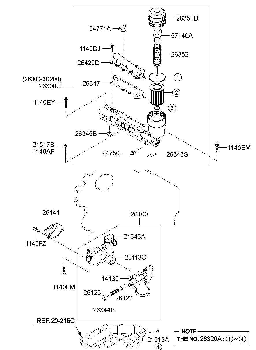 Front Case Oil Filter