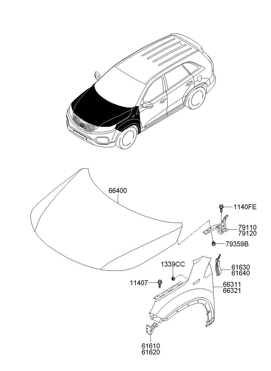 Fender & Hood Panel