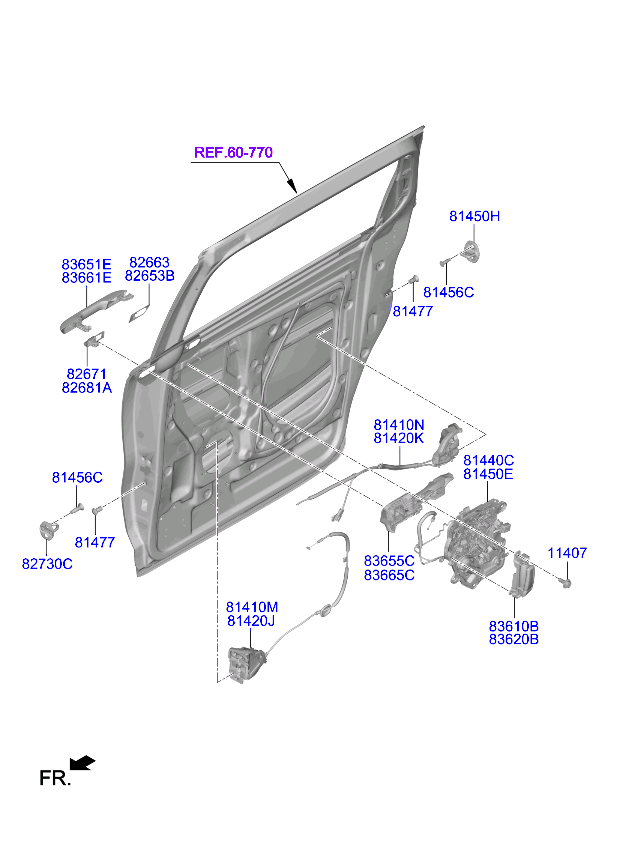 81410-R0010 Latch Assy-Rear Door,Lh Kia | YoshiParts