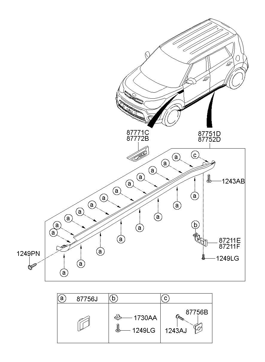 Moldura lateral del cuerpo