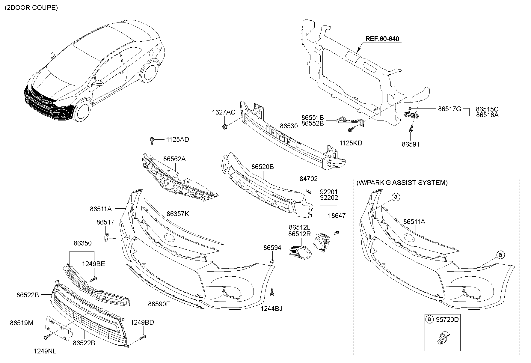 thumbnail image 2 of OEM Front Bumper Lower Spoiler Chin Lip For 2017-2018 Kia Forte Sedan (86590-A7800) 2 of 4